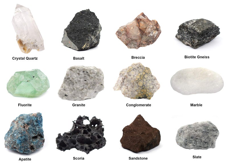 EISCO Rock & Mineral Kit, 12 Pieces - Includes Metamorphic, Igneous, Sedimentary Rocks & Minerals - 1" Specimens - Great for Geology Classrooms & Basic Field Testing Labs - Tech Cut Rocks - Image 4